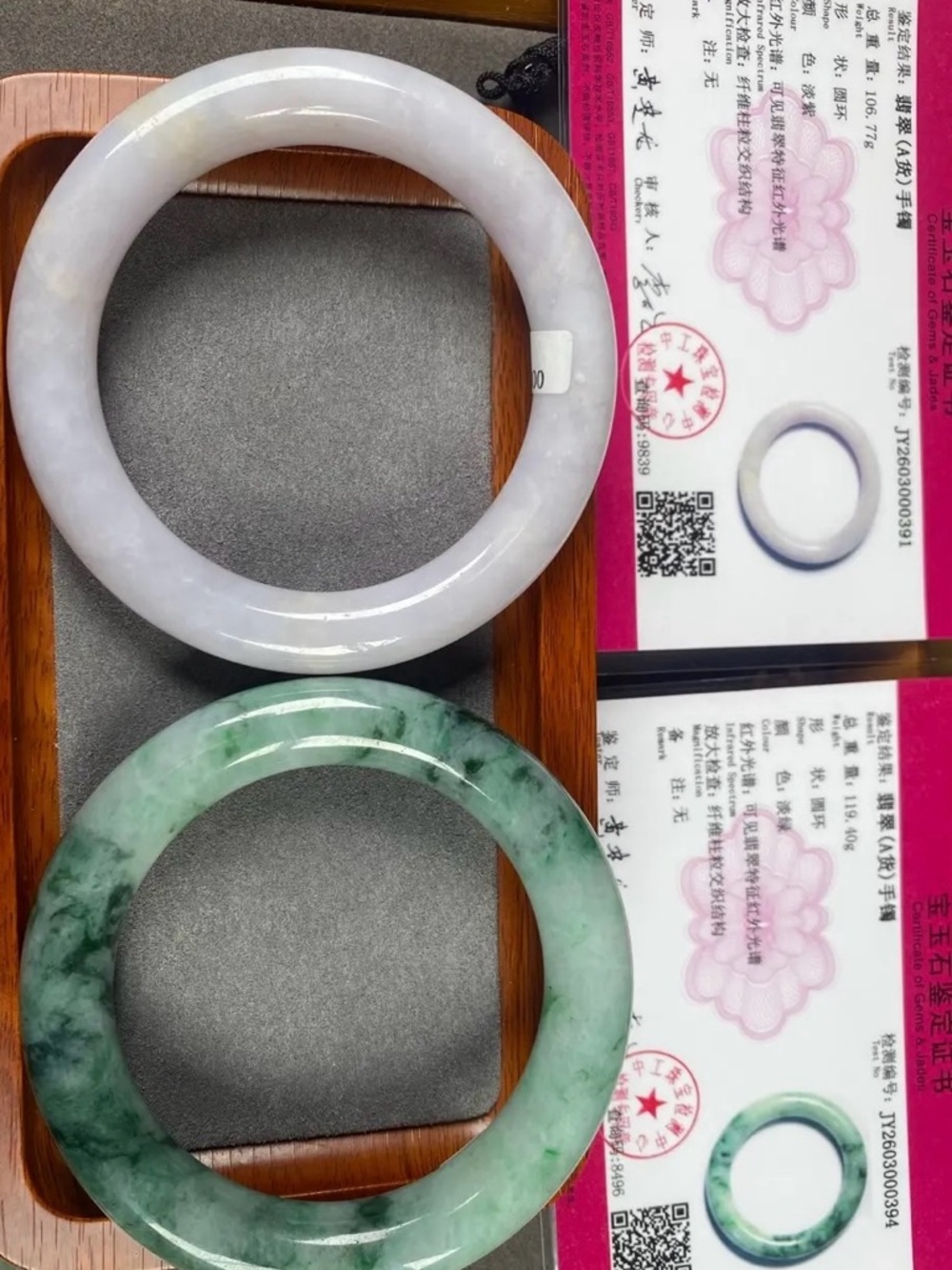 GEADE A Lavender Jade Bangle- Lavender Moonlight 64/65mm